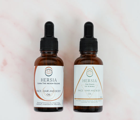 Luna, The Moon-Selene & The Dawn Of Aurora : Face-Hair & Body Oils , a power duo !